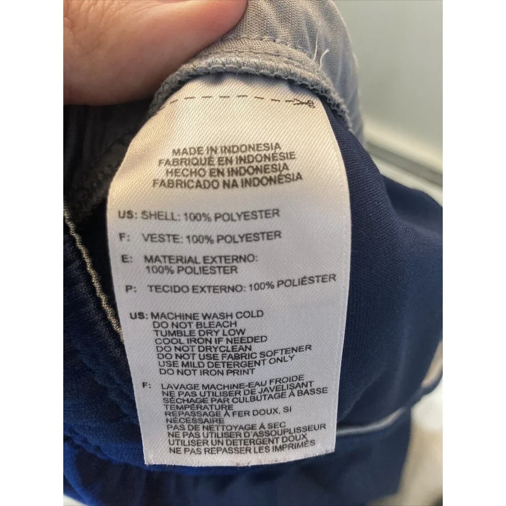ADIDAS Active Pant 3 Stripes Blue With Grey Stripes Size Medium